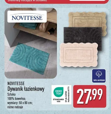 Dywanik łazienkowy Novitesse promocja w Aldi