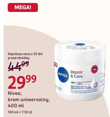 Krem uniwersalny Nivea Repair & Care promocja w Rossmann