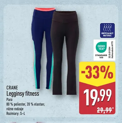 Legginsy fitness CRANE promocja w Aldi