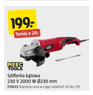 Szlifierka kątowa Meec Tools promocja w Jula