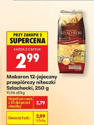 Makaron 12-jajeczny przepiórczy niteczki  promocja w Biedronka