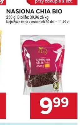 Nasiona Chia Bio Biolife promocja w Stokrotka