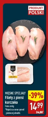 Filety z piersi kurczaka Mięsne Specjały promocja w Aldi