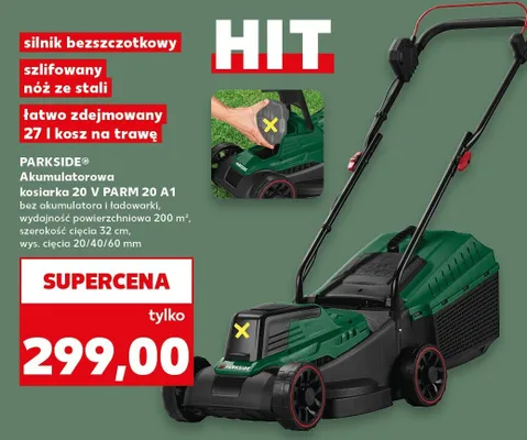 Akumulatorowa kosiarka Parkside 20V PARM 20 A1 promocja w Kaufland