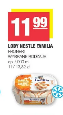 Lody Nestle Familia promocja w SPAR