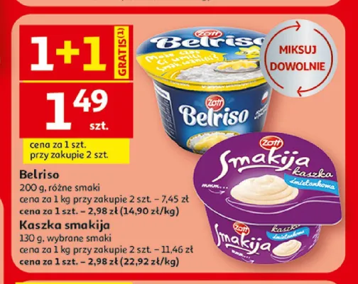 Ryż na mleku Zott Belriso promocja w Auchan