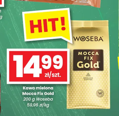 Kawa mielona Mocca Fix Gold Woseba promocja w emma MARKET