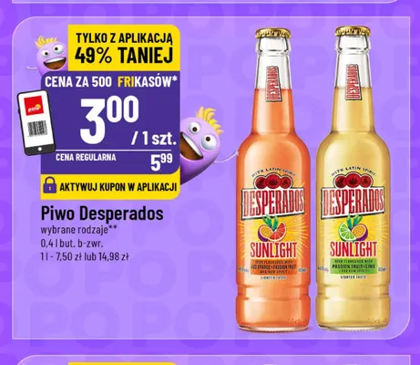 Piwo Desperados Sunlight Passion Fruit & Lime promocja w POLOmarket