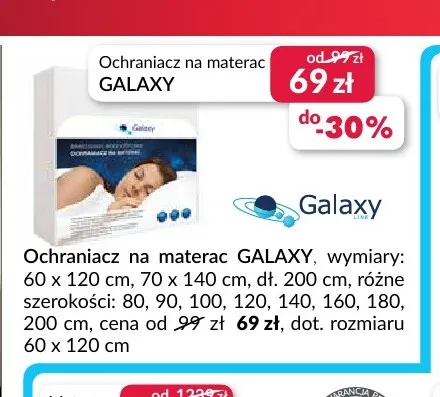 Ochraniacz na materac Galaxy 60x120 cm promocja w Salony Agata