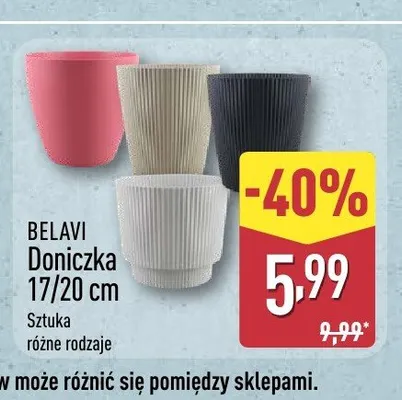 Doniczka BELAVI 17/20cm promocja w Aldi