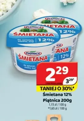 Śmietana Piątnica 12% promocja w Delfin