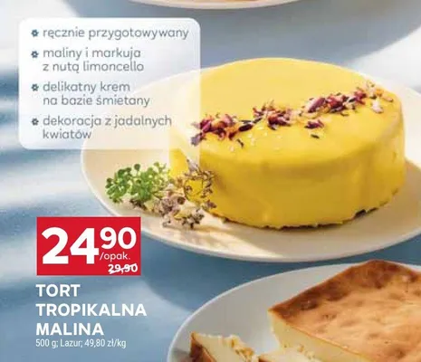 Tort tropikalna malina promocja w Stokrotka