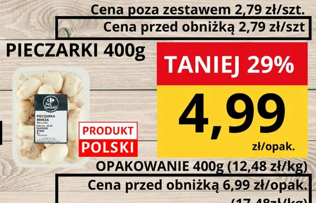 Pieczarki promocja w Supeco