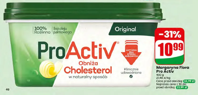 Margaryna Flora Pro Activ promocja w Dino