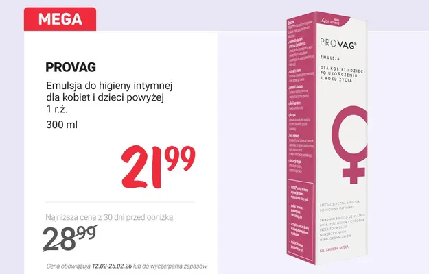 Emulsja do higieny intymnej dla kobiet i dzieci powyżej 1 r.ż. promocja w Rossmann