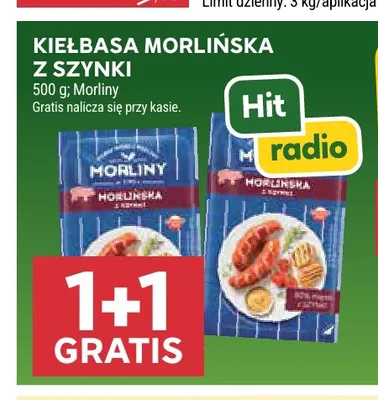 Kiełbasa morlińska z szynki Morliny promocja w Stokrotka