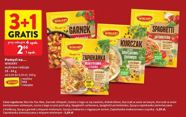 Pomysł na Zapiekankę makaronową z szynką Winiary promocja w Intermarche