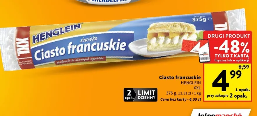 Ciasto francuskie HENGLEIN XXL promocja w Intermarche