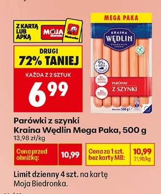 Parówki z szynki promocja w Biedronka