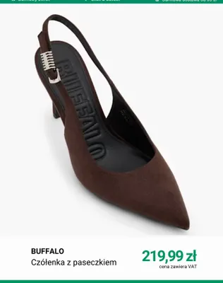 Czółenka z paseczkiem Buffalo promocja w Deichmann