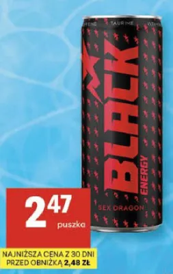 Napój energetyczny Black promocja w Delikatesy Centrum
