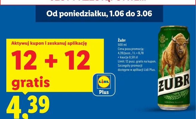 Piwo Żubr promocja w Lidl