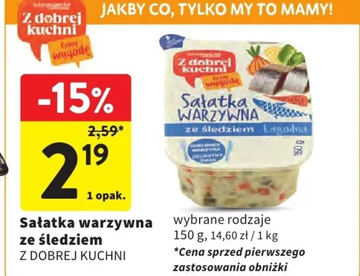 Sałatka warzywna ze śledziem - wybrane rodzaje promocja w Intermarche