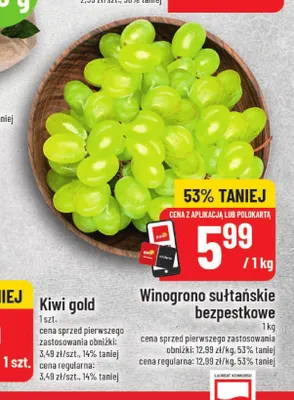Winogrona sułtańskie bezpestkowe promocja w POLOmarket