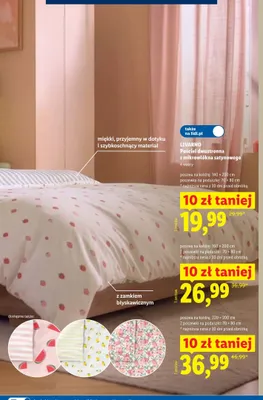 Pościel dwustronna z mikrowłókna satynowego LIVARNO 220x200 cm promocja w Lidl
