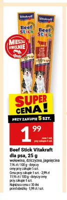 Beef Stick Vitakraft dla psa dziczyzna promocja w Twój Market