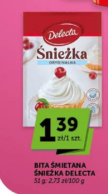 Bita śmietana Śnieżka Delecta promocja w ABC