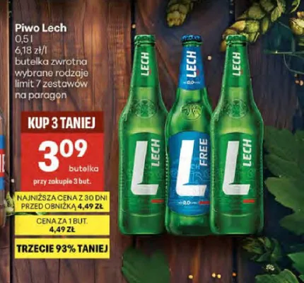 Piwo Lech promocja w Delikatesy Centrum