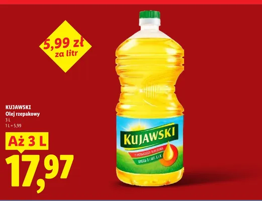 Olej rzepakowy Kujawski promocja w Lidl