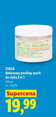 Kokosowy peeling-puch do ciała 2 w 1 Ziaja promocja w Lidl