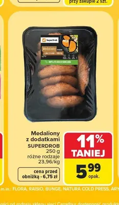 Medaliony z dodatkami SuperDrob promocja w Carrefour