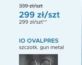 Przycisk spłukujący IO OVALPRES szczotkowana miedź promocja w Blu Salony Łazienek