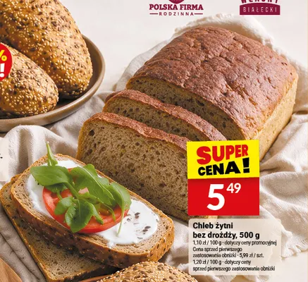 Chleb żytni bez drożdży Białecki promocja w Twój Market
