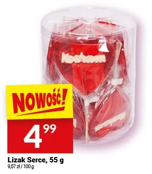 Lizak Serce, 55 g promocja w Twój Market