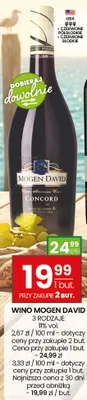 Wino Mogen David 3 rodzaje Concord promocja w Twój Market