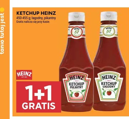 Ketchup łagodny Heinz promocja w Stokrotka
