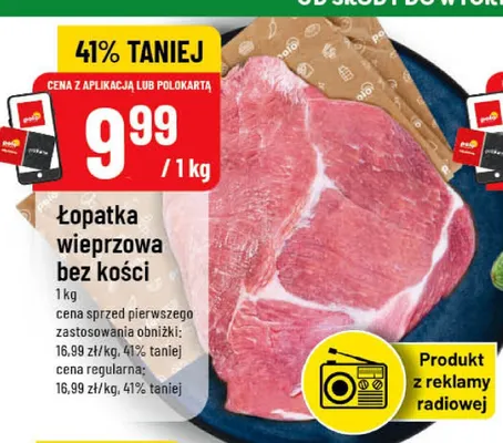 Łopatka wieprzowa bez kości promocja w POLOmarket