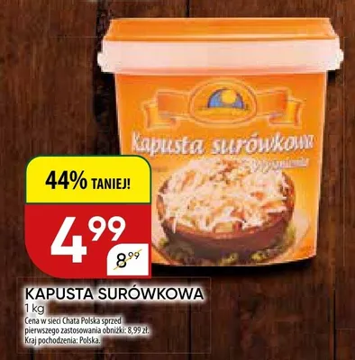 Kapusta surówkowa promocja w Chata Polska