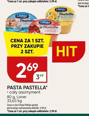 Pasta Pastella Lisner promocja w Chata Polska