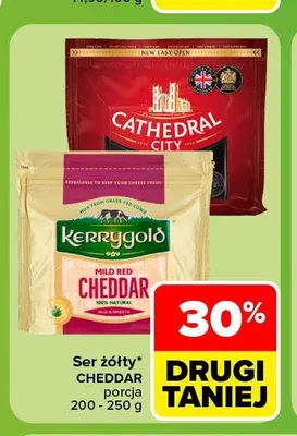 Ser żółty Cheddar promocja w Carrefour Market