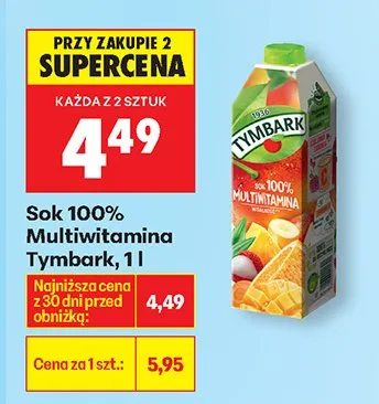 Sok 100% multiwitamina promocja w Biedronka