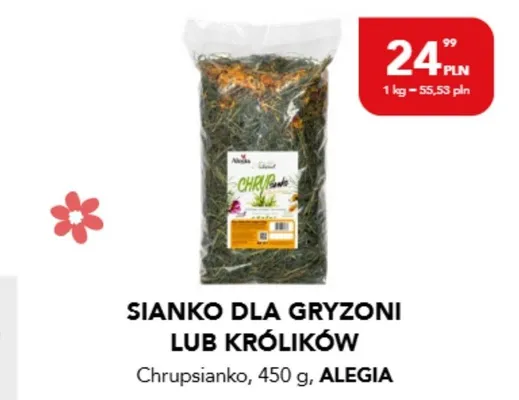 Sianko dla gryzoni lub królików Chrupsianko Alegia promocja w Aquael zoo