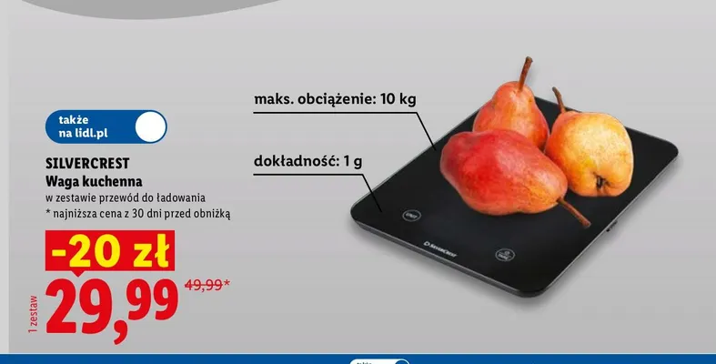 Waga kuchenna Silvercrest promocja w Lidl