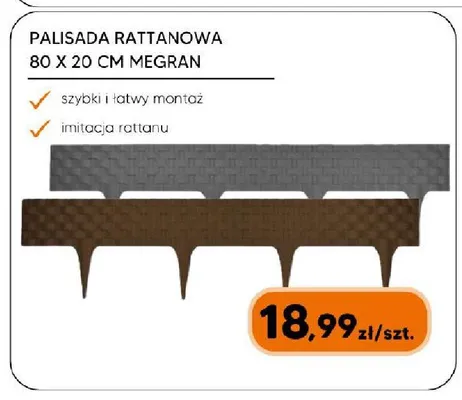 Palisada rattanowa Megran promocja w HIPPER.pl