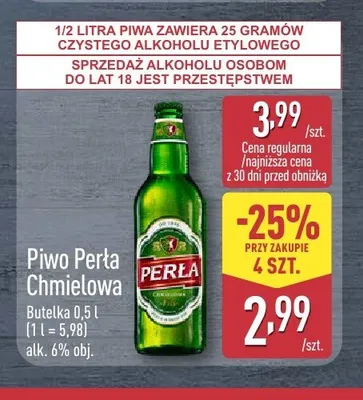 Piwo Perła Chmielowa promocja w Aldi