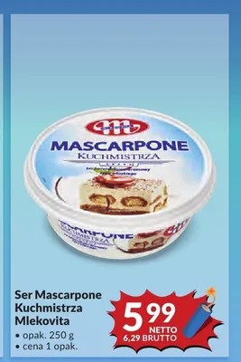 Ser Mascarpone Kuchmistrza Mlekovita promocja w Makro